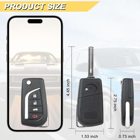 Vurkcy Key Fob Replacement for 2018-2023 Toyota Camry/ 20-21 Corolla Car Keyless Entry Remote Control, HYQ12BFB, 4 Buttons in Kuwait