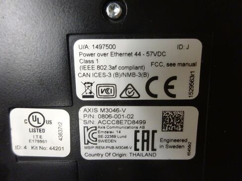 axis M3046-V 2.4MM Fixed Dome IP Camera, Max. 4 MP at 30 FPS with WDR in Kuwait