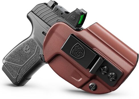 حافظة MUNALO IWB متوافقة مع Ruger MAX-9 مقاس 3.20 بوصة (قياسية وجاهزة) - حافظة حمل هجينة مخفية مع قطع بصري، ملحق يحمل داخل حزام الخصر، رسم باليد اليمنى in Kuwait