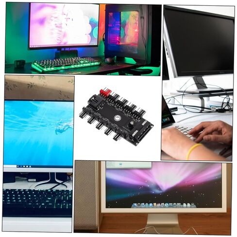 1pc Desktop Computer Fan Hub Port Pin Cooling Fan Adapter for Enhanced Computer Cooling Easy Installation Design for Gaming and Workstations in Kuwait