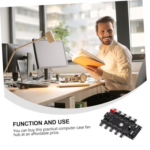 1pc Desktop Computer Fan Hub Port Pin Cooling Fan Adapter for Enhanced Computer Cooling Easy Installation Design for Gaming and Workstations in Kuwait