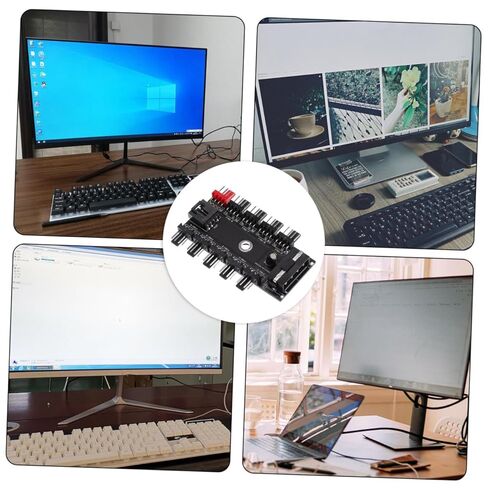 1pc Desktop Computer Fan Hub Port Pin Cooling Fan Adapter for Enhanced Computer Cooling Easy Installation Design for Gaming and Workstations in Kuwait