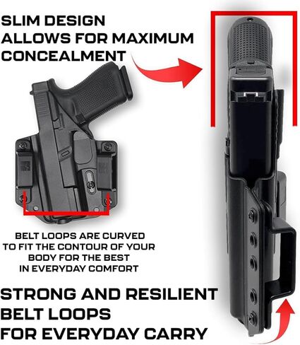 Holster for Glock™ 19 23 32 19X 45 19MOS 19M Left Hand - OWB Left Hand Holster for Concealed Carry / Custom fit to Your Gun - Outside the Waistband in Saudi Arabia