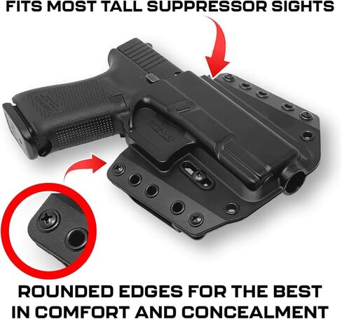 Holster for Glock™ 19 23 32 19X 45 19MOS 19M Left Hand - OWB Left Hand Holster for Concealed Carry / Custom fit to Your Gun - Outside the Waistband in Saudi Arabia