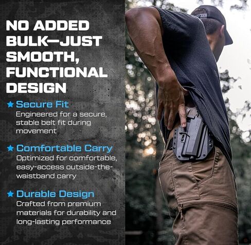 Holster for Glock™ 19 23 32 19X 45 19MOS 19M Left Hand - OWB Left Hand Holster for Concealed Carry / Custom fit to Your Gun - Outside the Waistband in Saudi Arabia