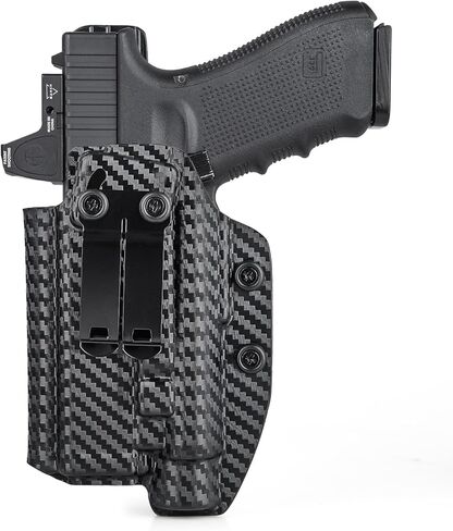 حافظة G19/G17 مع ضوء، حافظة IWB Kydex لـ Glock 17 19 19X 22 23 31 32 44 45 مع Olight PL-2/ PL-Pro/PL-3/ PL-3R/ PL-3S Valkyrie Flashlight Red Dot Optic Cut، حزام داخلي مخفي للحمل in Kuwait