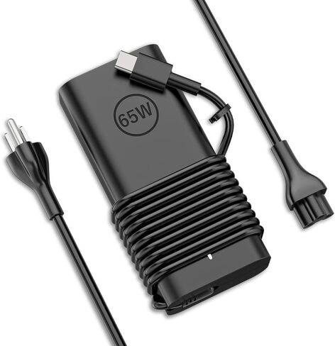 شاحن كمبيوتر محمول USB من النوع C بقدرة 65 وات متوافق مع كمبيوتر Dell، Latitude 5420 5430 5440 5450 5550 5520 7320 Inspiron 14 7425 16 7620 Chromebook 3100 3400 XPS 13 7390 محول 2 في 1 (USB نوع C) in Kuwait