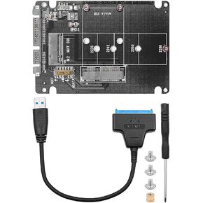 M.2 NGFF/MSATA to SATA Adapter Card with Cable – Convert SSD for Desktop & Laptop Use in Kuwait