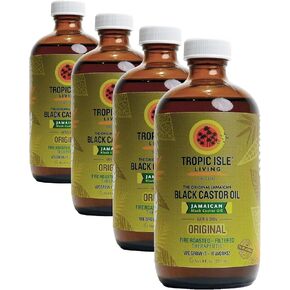 Tropic Isle Living Jamaican Black Castor Oil - Plastic PET Bottle 8oz | For Hair Growth Oil, Skin Conditioning, Eyebrows & Eyelashes, Scalp and Nail Care in Kuwait