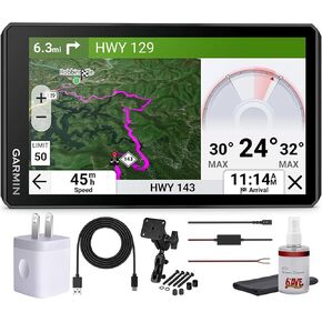 حزمة ملاحي GPS للدراجات النارية Garmin zūmo XT3 مقاس 6 بوصات مع توجيه مغامر ومقاييس زاوية هزيلة وخرائط الأقمار الصناعية وتحديثات Wi-Fi وحزمة ملحقات تتبع الركوب in Kuwait