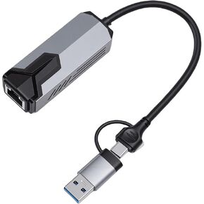 محول Sorandy 5 جيجابت في الثانية USB C إلى Ethernet، محول شبكة USB من النوع C إلى RJ45، محول مع معايرة تلقائية وتنشيط عن بعد، مثالي للكمبيوتر المحمول اللوحي in Kuwait