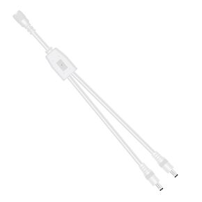 18AWG DC Power 1 Female to 2 Male Splitter Cable, 5.5mm x 2.1mm Barrel Plug Jack Y Splitter Power Supply Adapter 2 Way Extension Cord for CCTV Surveillance Security Camera LED Strip, 1FT in Kuwait