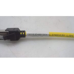 OMRON XS6W-6LSZH8SS100CM-Y طول 1 متر، 8 دبابيس، خصائص نقل الفئة 6A، كابل إيثرنت صناعي، مادة غمد LSZH، موصل RJ45 قياسي، كابل مستقيم، أصفر in Kuwait