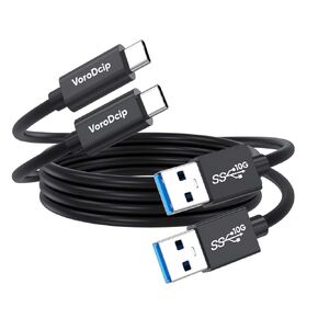 كابل نقل البيانات USB إلى النوع C 3 أقدام 2 حزمة، 10 جيجابت في الثانية USB C 3.2 Gen 2 سلك نقل عالي السرعة، USB-A إلى USB-C 3A كابلات شحن سريعة لأجهزة SSD المحمولة Android Auto iPhone 17/16/15، Galaxy S25/24 in Kuwait