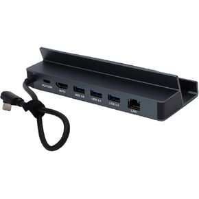 Dpofirs Steam Deck Dock 6in1 Docking Station, 4K 60Hz Output, 100W PD Fast Charging, USB3.0, HDMI, RJ45, for ROG Ally, for Legion Go in Kuwait