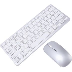 Dpofirs Wireless Keyboard and Mouse Combo, 2.4G / Bluetooth Rechargeable Wireless Keyboard with Mouse, for Laptop and Tablet in Saudi Arabia