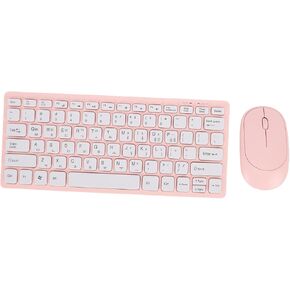 Asixxsix Korean Wireless Keyboard and Mouse, 78 Keys 2.4GHz Plug and Play, Slim Lightweight Design, with Ergonomic Tilt Angle and Silent Mouse, for PC Laptop Korean Speakers in Kuwait