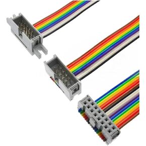 FC/DC3 2.54MM 10P/16P/20/26/30/34/40 Pin pitch Flat Ribbon Male To Female PATA Hard Drive Data Extension Cable Verleng kabel(Type-2,Length 1M,2x15 30P) in Kuwait