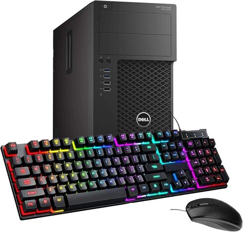 كمبيوتر مكتبي للأعمال Dell Precision 3620 Mini Tower، Windows 11 Pro، Core i5-6500، ذاكرة وصول عشوائي 16 جيجابايت، 512 جيجابايت SSD، ماوس، لوحة مفاتيح، واي فاي (متجدد) in Kuwait