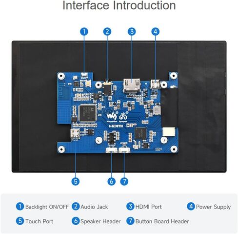 شاشة عرض تعمل باللمس 10.1 بوصة 1280 × 800 متوافقة مع Raspberry Pi 5/4B/3B/Zero/Zero W/Zero 2W/Pico/Pico W/Pico WH، Jetson Nano، Windows 11/10 / 8.1/8 / 7 @XYGStudy (10.1DP-CAPLCD) in Kuwait
