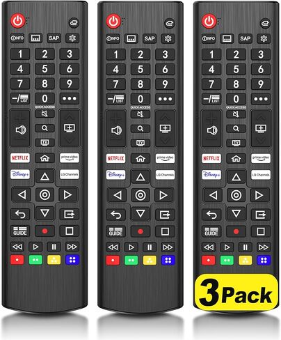 3 عبوات لجهاز التحكم عن بعد للتلفزيون الذكي LG العالمي، AKB75095307 بديل للتحكم عن بعد لـ AKB75375604 AKB74915305 جميع أجهزة تلفزيون LG الذكية LED LCD UHD HDTV 3D 4K in Kuwait
