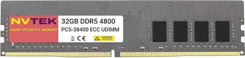 32 جيجابايت DDR5 4800 ميجا هرتز PC5-38400 1.1 فولت 2Rx8 CL40 288-PIN ECC UDIMM مصممة للوحات الأم باستخدام معالج سلسلة Intel فقط مع مجموعة شرائح Intel W680 - غير متوافقة مع وحدة المعالجة المركزية AMD in Kuwait