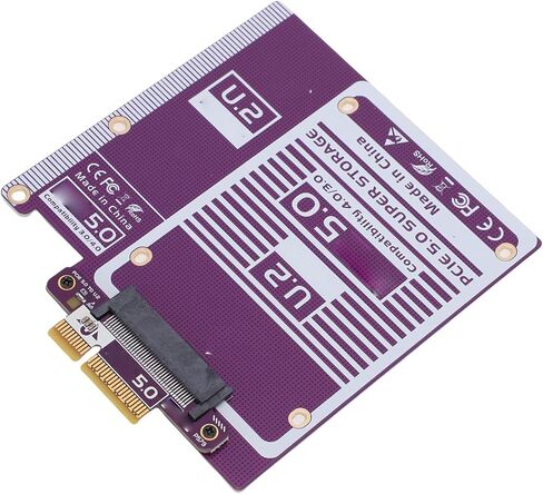 Fabater PCIe 5.0 X4 to U.2 Adapter, 128Gbps Speed Copper Heat Dissipation PCIe 5.0 X4 U.3 Adapter Card, SFF8639 with Gold Plated Connectors for Video Editing Design Work in Kuwait