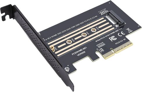 بطاقة محول Fabater PCIe 4X إلى M.2، محول PCIe بسرعة 128 جيجابت في الثانية إلى M.2 NVMe، بطاقة عالية السرعة مع مبدد حرارة متقدم لـ 10 11 in Kuwait