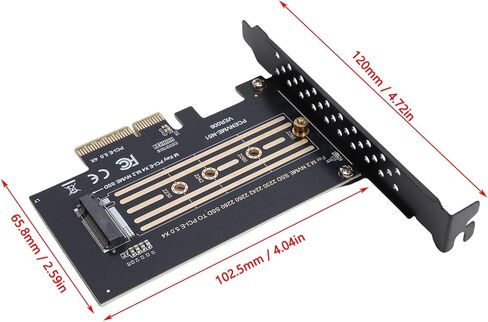 بطاقة محول Fabater PCIe 4X إلى M.2، محول PCIe بسرعة 128 جيجابت في الثانية إلى M.2 NVMe، بطاقة عالية السرعة مع مبدد حرارة متقدم لـ 10 11 in Kuwait