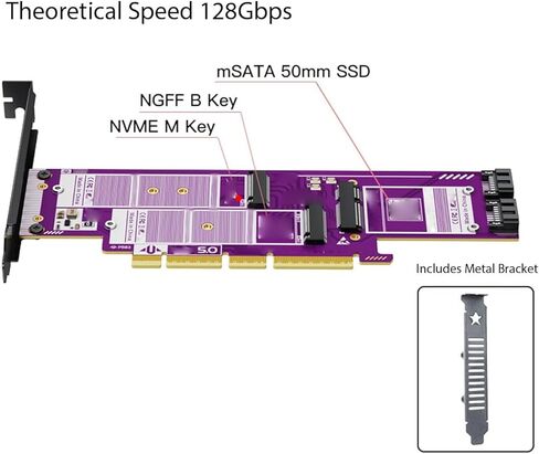 بطاقة محول PCIe إلى NVMe SSD، بطاقة تمديد NVMe SSD عالية السرعة بسرعة 128 جيجابت في الثانية مع طبقة ذهبية 15u لنظام التشغيل OS X PCIe 5.0 X4 X8 X16 in Kuwait
