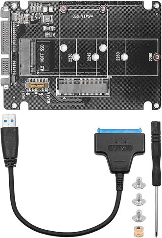 M.2 NGFF/MSATA to SATA Adapter Card with Cable – Convert SSD for Desktop & Laptop Use in Kuwait
