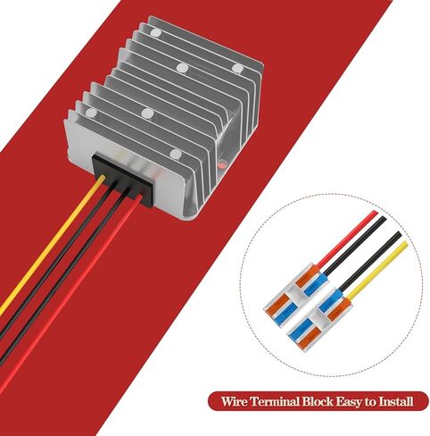12VDC إلى 24VDC Vonverter 15A 360W، 12 إلى 24V محول تصعيد مع كتلة طرفية سلكية، محول 12 إلى 24 فولت لعربة الجولف LED شاحنة خفيفة قارب مركبة (قبول مدخلات DC9-20V) in Kuwait