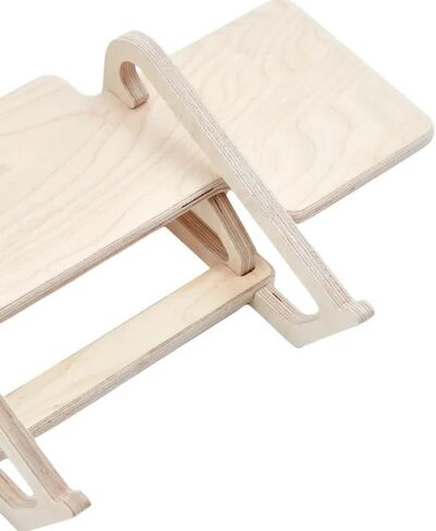 Modern Solid Wood Laptop Desk Stand, Ergonomic Adjustable Riser with Side Trays for Phone, Mouse & Cup in Kuwait