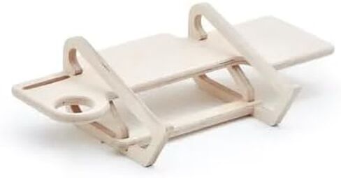 Modern Solid Wood Laptop Desk Stand, Ergonomic Adjustable Riser with Side Trays for Phone, Mouse & Cup in Kuwait