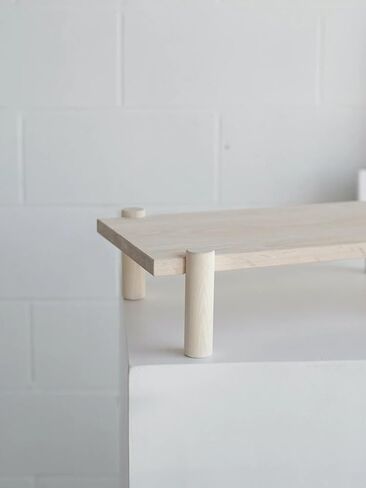 Minimalist Solid Wood Monitor Riser, Multi‑Purpose Laptop Stand, Wooden Desk Organizer for Office & Home Workspace in Kuwait