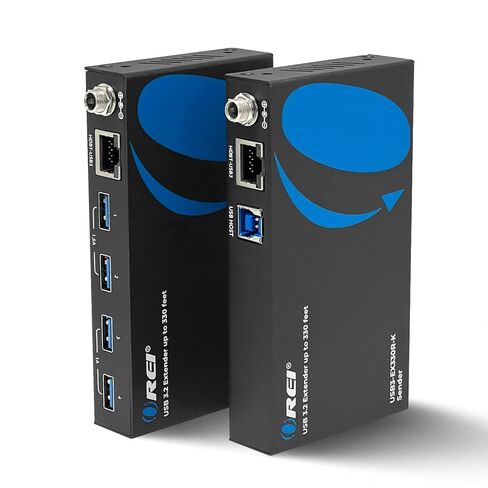 لوحة حائط OREI USB 3.2 عبر إيثرنت HDbaseT Cat6 Extender LAN حتى 330 قدم - تمتد إشارة USB-C/USB-B عبر إيثرنت - كابل الطاقة عبر in Kuwait