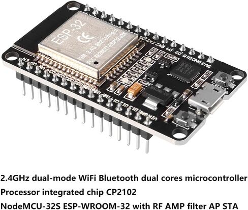 1Pcs ESP32 CP2102 Micro Development Board integrates 30PIN Wi-Fi Bluetooth Dual Core USB for Easy Connection and Programming Networking Smart Component DIY Robot in Kuwait