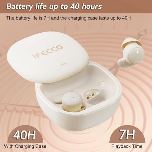 سماعات أذن IFECCO Sleep Bluetooth 6.2 - سماعات نوم للنوم الجانبي، مريحة وتحجب الضوضاء، سماعات أذن لاسلكية مقاومة للماء IPX6 in Kuwait