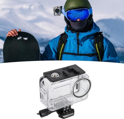 Yunseity Action Camera Water Case, 60m Depth water proof Housing with Anti Fog Filter Kit Base, for Action 5 Pro 4 3 Cameras in Kuwait