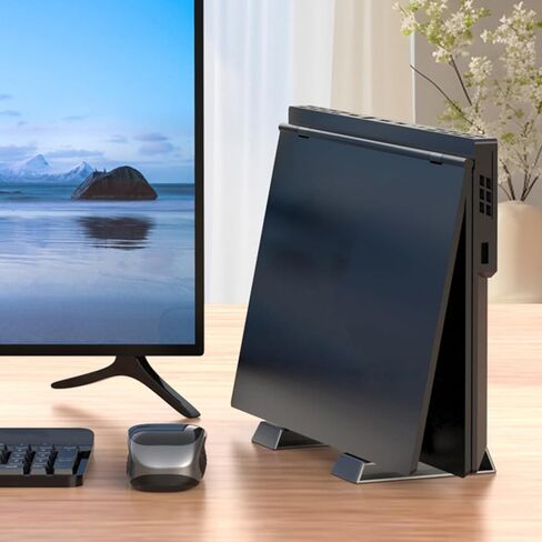 Universals Laptop Tablets Vertical Stand Holder with Antislip Silicone for Pad Desktop Organization and Better Cooling Nonslip Silicone Pad in Kuwait