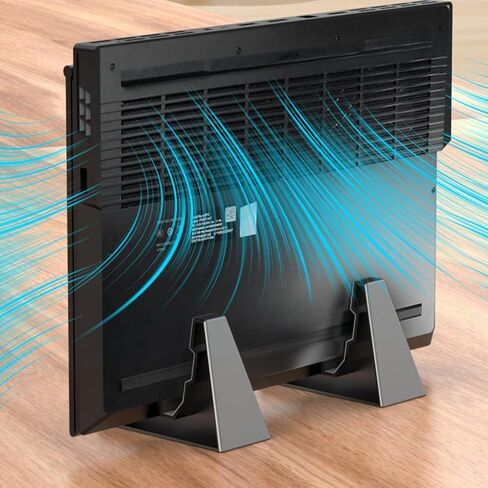 Universals Laptop Tablets Vertical Stand Holder with Antislip Silicone for Pad Desktop Organization and Better Cooling Nonslip Silicone Pad in Kuwait