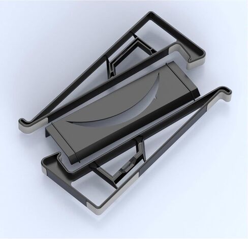 Modern Laptop Stand Double Function Side Vertical Setups Ergonomic ABS Silicone for Desk Antislip Laptop Stand in Kuwait