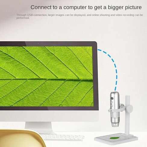 PUSOKEI Wireless Digital Microscope, 50X-1000X Magnification WiFi Portable Handheld Microscopes with 8 LED Lights & Adjustable Stand, USB Microscope Camera for Phone PC in Kuwait