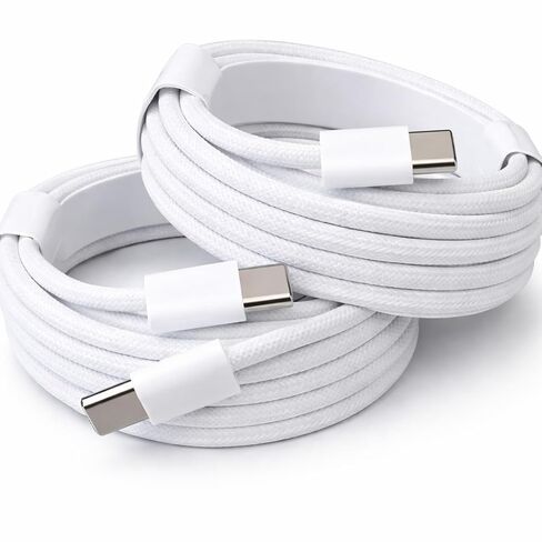 USB C Cable 2M (6FT) 2-Pack Fast Charging USB C to USB C Cable for Samsung Galaxy S23 S24 iPad USB-C Devices Durable Charging Cord in Kuwait