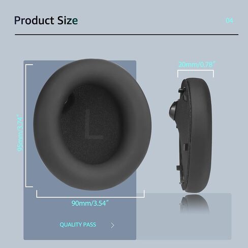 Replacement Earpads for Anker Sound core Space One (S1) Headphones, Earpads with Soft Protein Leather and Memory Foam Comfort Earpads (Black) in Kuwait