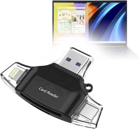 BoxWave Smart Gadget Compatible with ASUS VivoBook 15 (M1502) - AllReader SD Card Reader, microSD Card Reader SD Compact USB - Jet Black in Kuwait