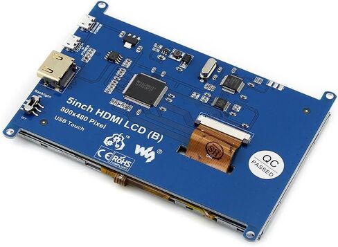شاشة HDMI LCD مقاس 5 بوصات لشاشة لمس Raspberry pi المقاومة، واجهة HDMI مع حافظة ثنائية اللون لـ Rapsberry pi & Banana pi & Beaglebone Black تدعم أنظمة Windows 10/8.1/8/7 المختلفة in Kuwait