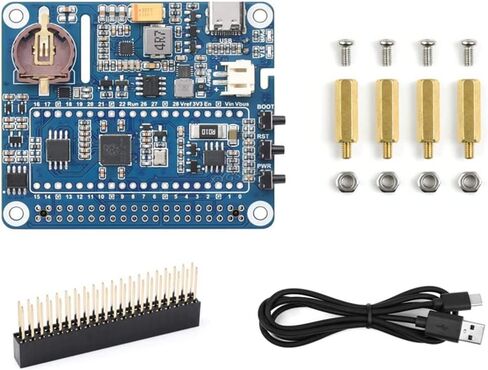 قبعة إدارة الطاقة (B) لـ Raspberry Pi تدعم الشحن وإخراج الطاقة في نفس الوقت مع استجابة عابرة سريعة التحميل مدمجة RTC ودوائر حماية متعددة @XYGStudy in Kuwait