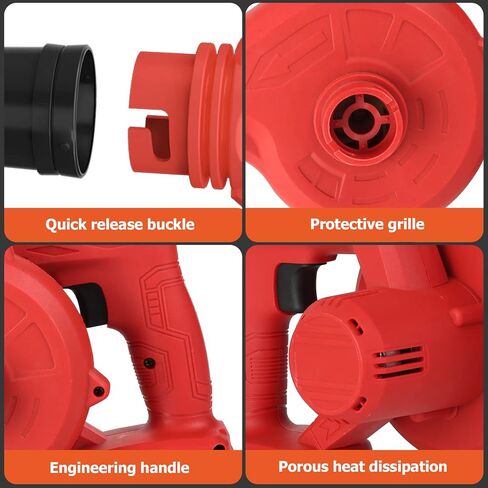 Jadeshay 288VF Lithium Battery Air Blower - Powerful Dust Removal Tool for Home, Car, Computer Cleaning (Red) in Kuwait