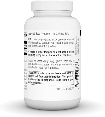 شكل خالٍ من L-Lysine من Source Naturals - مكمل للأحماض الأمينية يدعم تكوين الطاقة والكولاجين - 100 كبسولة in Kuwait